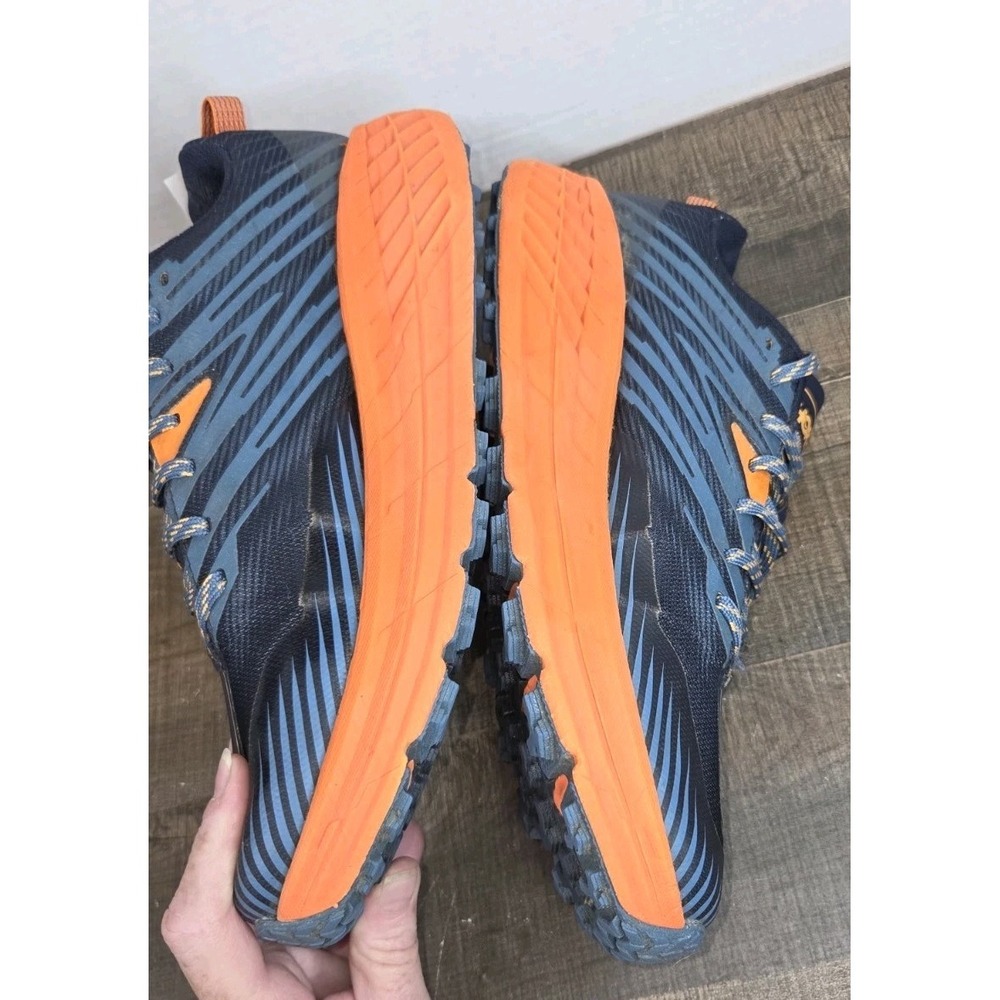 HOKA Speedgoat 4 Men's Size 10 Trail Running Shoes Blue Orange 11106525-RTPO - Picture 6 of 11